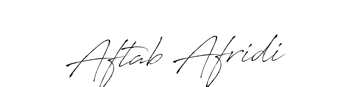 Make a beautiful signature design for name Aftab Afridi. With this signature (Antro_Vectra) style, you can create a handwritten signature for free. Aftab Afridi signature style 6 images and pictures png