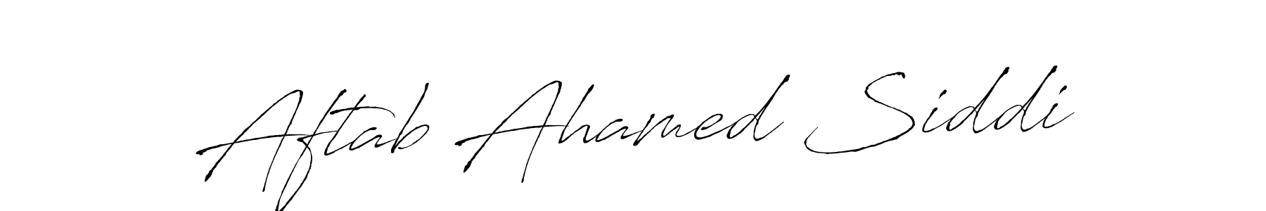 Create a beautiful signature design for name Aftab Ahamed Siddi. With this signature (Antro_Vectra) fonts, you can make a handwritten signature for free. Aftab Ahamed Siddi signature style 6 images and pictures png