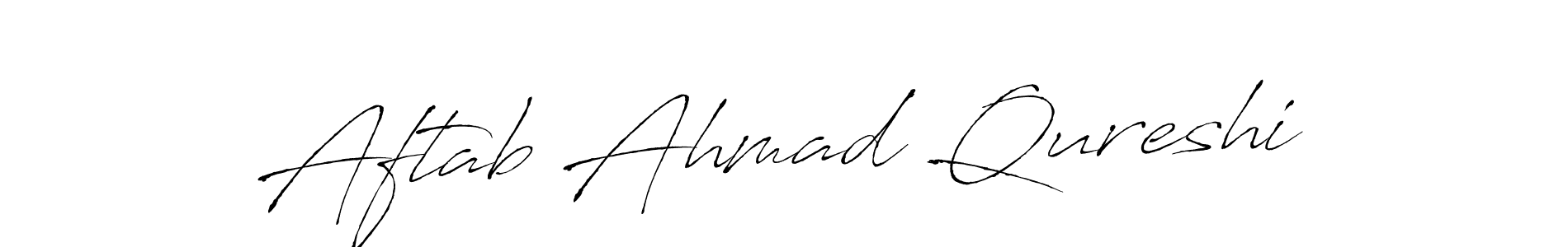 Aftab Ahmad Qureshi stylish signature style. Best Handwritten Sign (Antro_Vectra) for my name. Handwritten Signature Collection Ideas for my name Aftab Ahmad Qureshi. Aftab Ahmad Qureshi signature style 6 images and pictures png