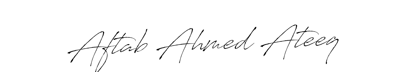 You should practise on your own different ways (Antro_Vectra) to write your name (Aftab Ahmed Ateeq) in signature. don't let someone else do it for you. Aftab Ahmed Ateeq signature style 6 images and pictures png