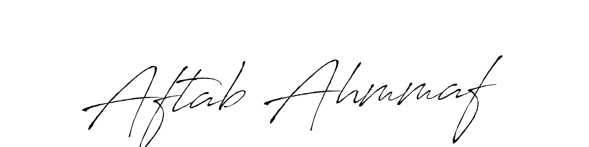 How to make Aftab Ahmmaf name signature. Use Antro_Vectra style for creating short signs online. This is the latest handwritten sign. Aftab Ahmmaf signature style 6 images and pictures png