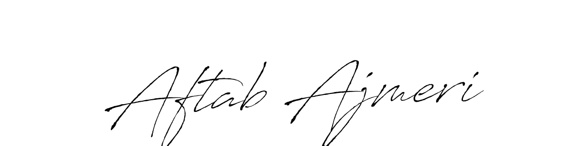 This is the best signature style for the Aftab Ajmeri name. Also you like these signature font (Antro_Vectra). Mix name signature. Aftab Ajmeri signature style 6 images and pictures png