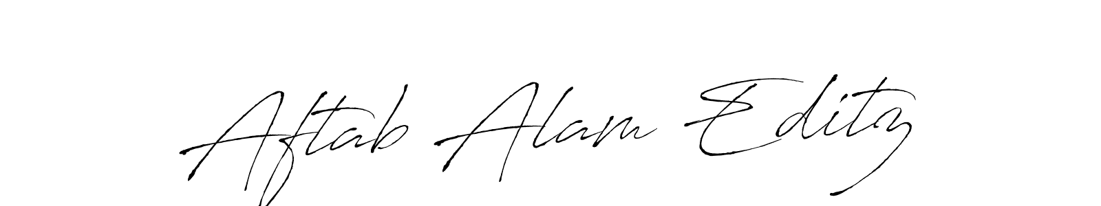 How to make Aftab Alam Editz signature? Antro_Vectra is a professional autograph style. Create handwritten signature for Aftab Alam Editz name. Aftab Alam Editz signature style 6 images and pictures png