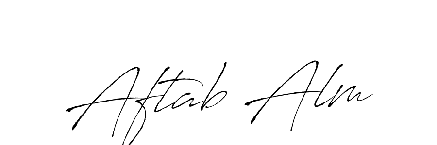 Also You can easily find your signature by using the search form. We will create Aftab Alm name handwritten signature images for you free of cost using Antro_Vectra sign style. Aftab Alm signature style 6 images and pictures png