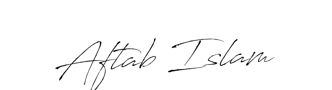 Make a beautiful signature design for name Aftab Islam. With this signature (Antro_Vectra) style, you can create a handwritten signature for free. Aftab Islam signature style 6 images and pictures png