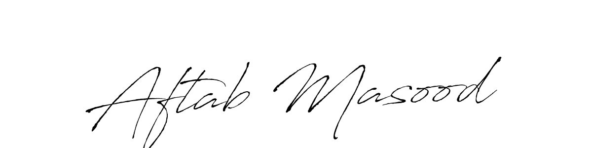 How to make Aftab Masood name signature. Use Antro_Vectra style for creating short signs online. This is the latest handwritten sign. Aftab Masood signature style 6 images and pictures png