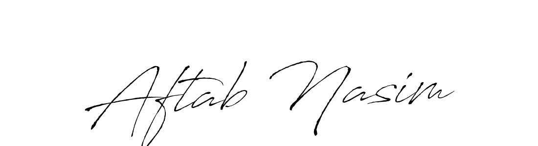 Create a beautiful signature design for name Aftab Nasim. With this signature (Antro_Vectra) fonts, you can make a handwritten signature for free. Aftab Nasim signature style 6 images and pictures png