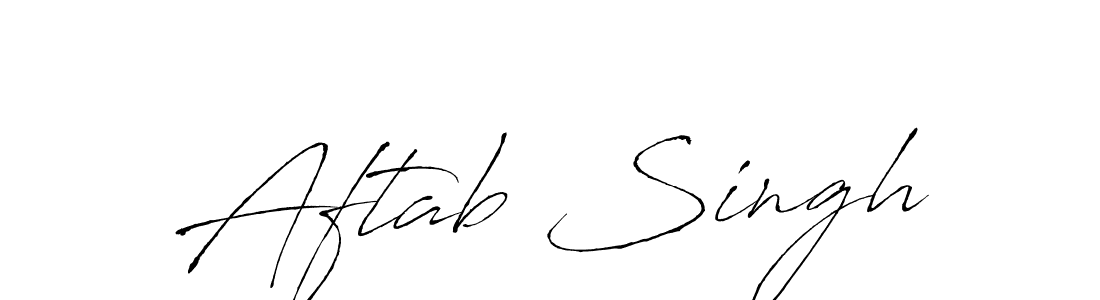 Create a beautiful signature design for name Aftab Singh. With this signature (Antro_Vectra) fonts, you can make a handwritten signature for free. Aftab Singh signature style 6 images and pictures png