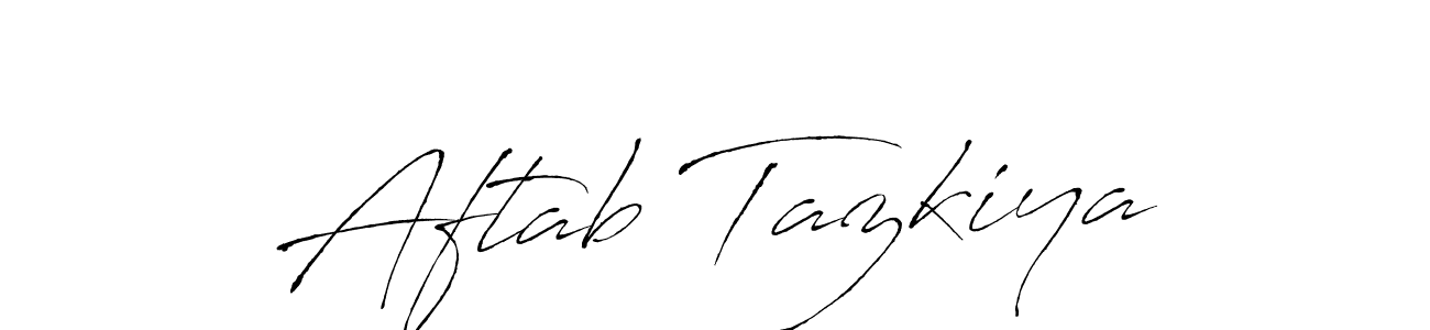 Aftab Tazkiya stylish signature style. Best Handwritten Sign (Antro_Vectra) for my name. Handwritten Signature Collection Ideas for my name Aftab Tazkiya. Aftab Tazkiya signature style 6 images and pictures png