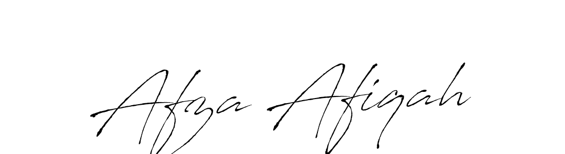 Create a beautiful signature design for name Afza Afiqah. With this signature (Antro_Vectra) fonts, you can make a handwritten signature for free. Afza Afiqah signature style 6 images and pictures png