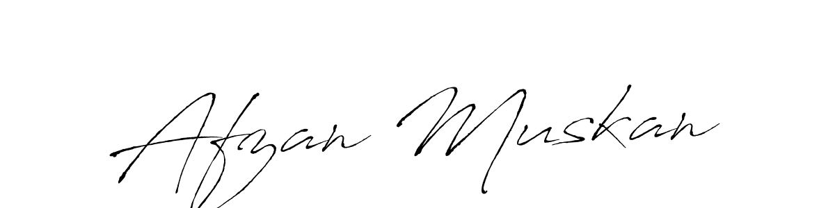 How to make Afzan Muskan name signature. Use Antro_Vectra style for creating short signs online. This is the latest handwritten sign. Afzan Muskan signature style 6 images and pictures png