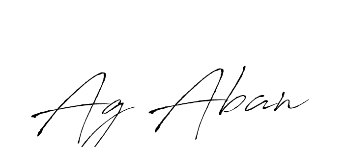 How to make Ag Aban signature? Antro_Vectra is a professional autograph style. Create handwritten signature for Ag Aban name. Ag Aban signature style 6 images and pictures png