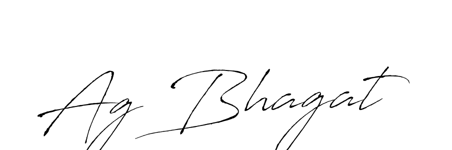 Make a beautiful signature design for name Ag Bhagat. With this signature (Antro_Vectra) style, you can create a handwritten signature for free. Ag Bhagat signature style 6 images and pictures png