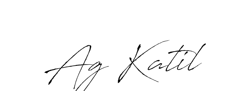 The best way (Antro_Vectra) to make a short signature is to pick only two or three words in your name. The name Ag Katil include a total of six letters. For converting this name. Ag Katil signature style 6 images and pictures png