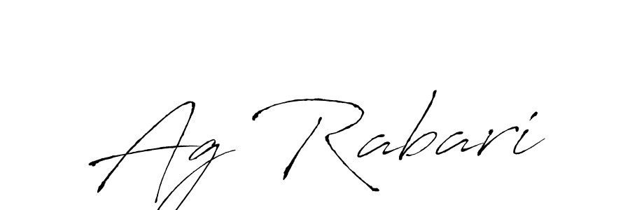 if you are searching for the best signature style for your name Ag Rabari. so please give up your signature search. here we have designed multiple signature styles  using Antro_Vectra. Ag Rabari signature style 6 images and pictures png