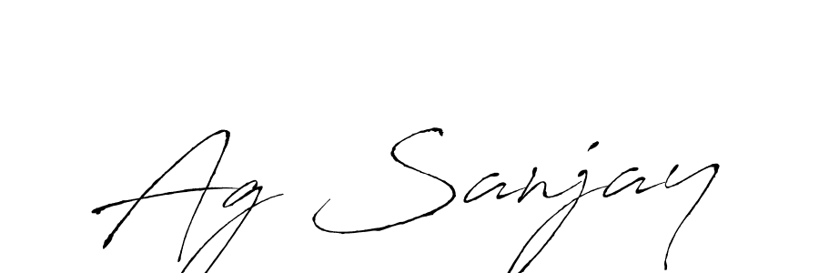 Create a beautiful signature design for name Ag Sanjay. With this signature (Antro_Vectra) fonts, you can make a handwritten signature for free. Ag Sanjay signature style 6 images and pictures png