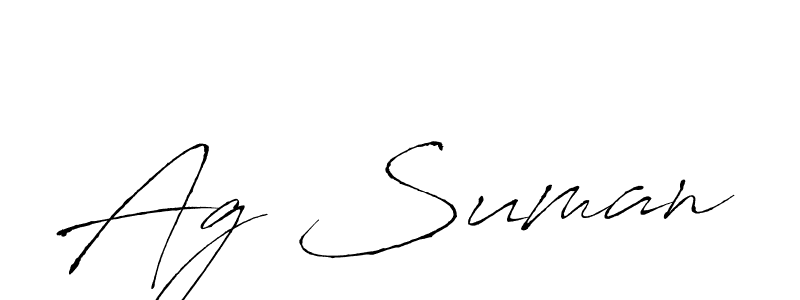 Also we have Ag Suman name is the best signature style. Create professional handwritten signature collection using Antro_Vectra autograph style. Ag Suman signature style 6 images and pictures png