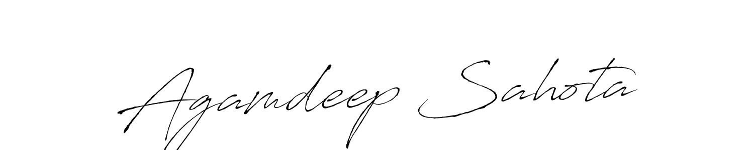Make a beautiful signature design for name Agamdeep Sahota. With this signature (Antro_Vectra) style, you can create a handwritten signature for free. Agamdeep Sahota signature style 6 images and pictures png