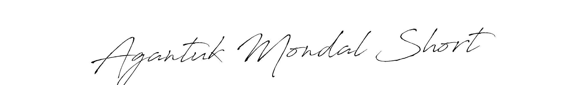Create a beautiful signature design for name Agantuk Mondal Short. With this signature (Antro_Vectra) fonts, you can make a handwritten signature for free. Agantuk Mondal Short signature style 6 images and pictures png
