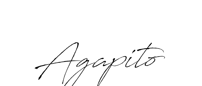 Make a beautiful signature design for name Agapito. With this signature (Antro_Vectra) style, you can create a handwritten signature for free. Agapito signature style 6 images and pictures png