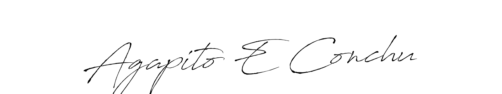 Use a signature maker to create a handwritten signature online. With this signature software, you can design (Antro_Vectra) your own signature for name Agapito E Conchu. Agapito E Conchu signature style 6 images and pictures png