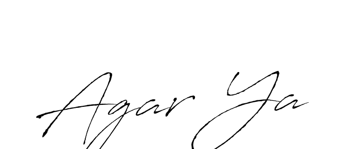 Create a beautiful signature design for name Agar Ya. With this signature (Antro_Vectra) fonts, you can make a handwritten signature for free. Agar Ya signature style 6 images and pictures png