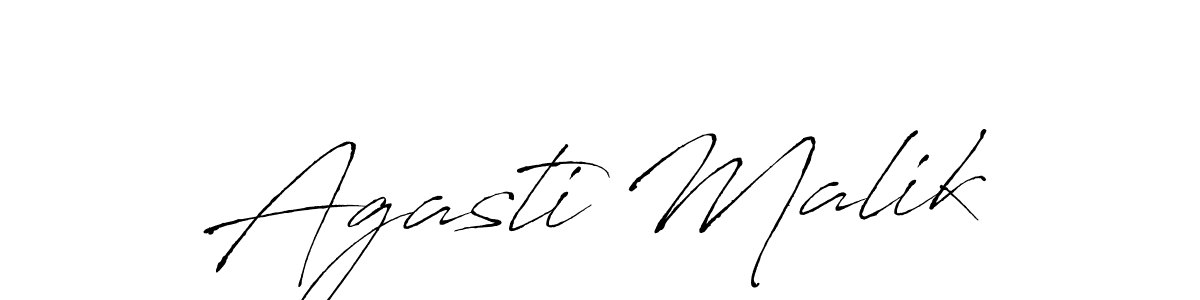 Create a beautiful signature design for name Agasti Malik. With this signature (Antro_Vectra) fonts, you can make a handwritten signature for free. Agasti Malik signature style 6 images and pictures png