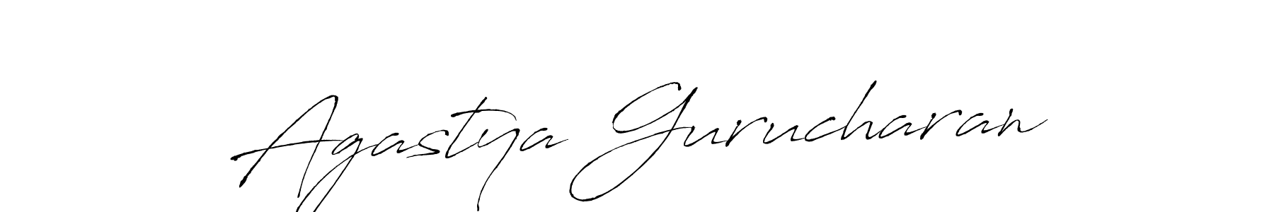 Antro_Vectra is a professional signature style that is perfect for those who want to add a touch of class to their signature. It is also a great choice for those who want to make their signature more unique. Get Agastya Gurucharan name to fancy signature for free. Agastya Gurucharan signature style 6 images and pictures png