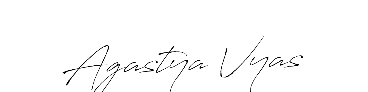 How to make Agastya Vyas name signature. Use Antro_Vectra style for creating short signs online. This is the latest handwritten sign. Agastya Vyas signature style 6 images and pictures png