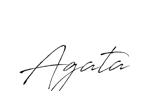 Design your own signature with our free online signature maker. With this signature software, you can create a handwritten (Antro_Vectra) signature for name Agata. Agata signature style 6 images and pictures png