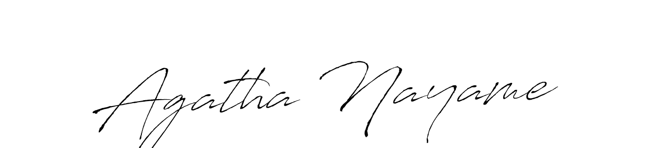 Make a beautiful signature design for name Agatha Nayame. With this signature (Antro_Vectra) style, you can create a handwritten signature for free. Agatha Nayame signature style 6 images and pictures png