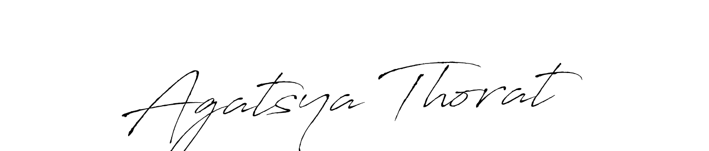 The best way (Antro_Vectra) to make a short signature is to pick only two or three words in your name. The name Agatsya Thorat include a total of six letters. For converting this name. Agatsya Thorat signature style 6 images and pictures png