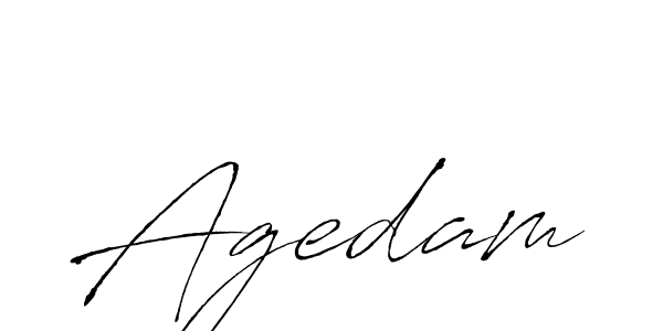 Make a beautiful signature design for name Agedam. With this signature (Antro_Vectra) style, you can create a handwritten signature for free. Agedam signature style 6 images and pictures png