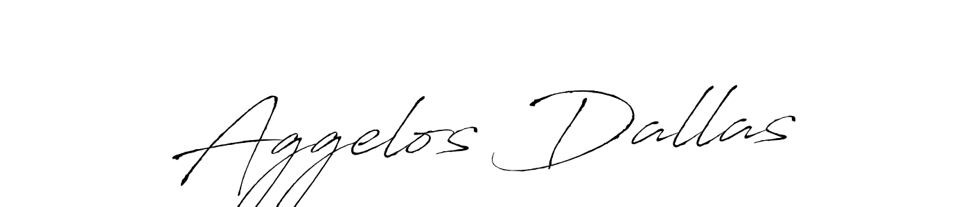 How to make Aggelos Dallas name signature. Use Antro_Vectra style for creating short signs online. This is the latest handwritten sign. Aggelos Dallas signature style 6 images and pictures png