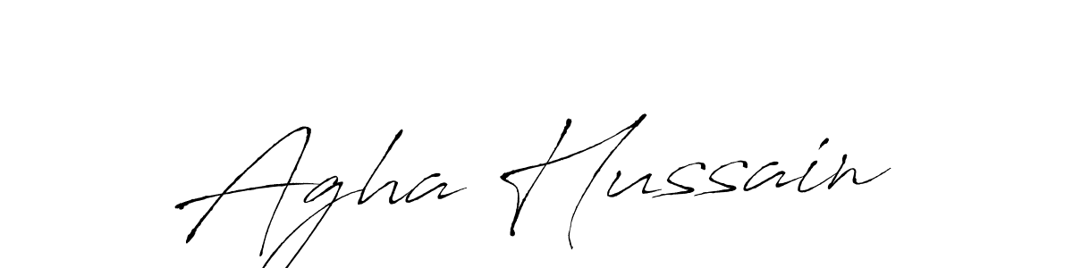 Design your own signature with our free online signature maker. With this signature software, you can create a handwritten (Antro_Vectra) signature for name Agha Hussain. Agha Hussain signature style 6 images and pictures png