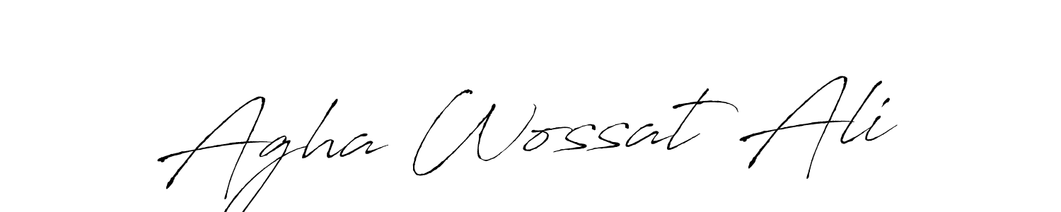 Make a beautiful signature design for name Agha Wossat Ali. With this signature (Antro_Vectra) style, you can create a handwritten signature for free. Agha Wossat Ali signature style 6 images and pictures png