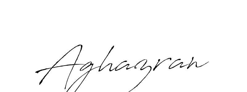 Design your own signature with our free online signature maker. With this signature software, you can create a handwritten (Antro_Vectra) signature for name Aghazran. Aghazran signature style 6 images and pictures png