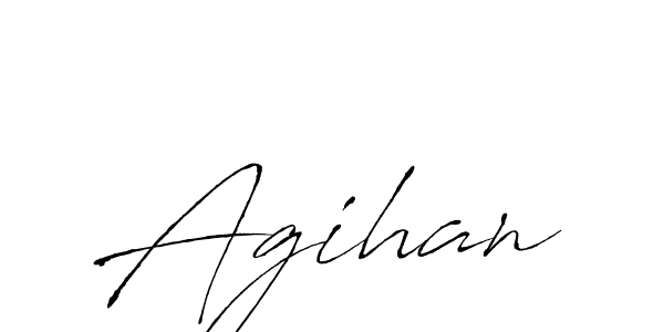 Agihan stylish signature style. Best Handwritten Sign (Antro_Vectra) for my name. Handwritten Signature Collection Ideas for my name Agihan. Agihan signature style 6 images and pictures png