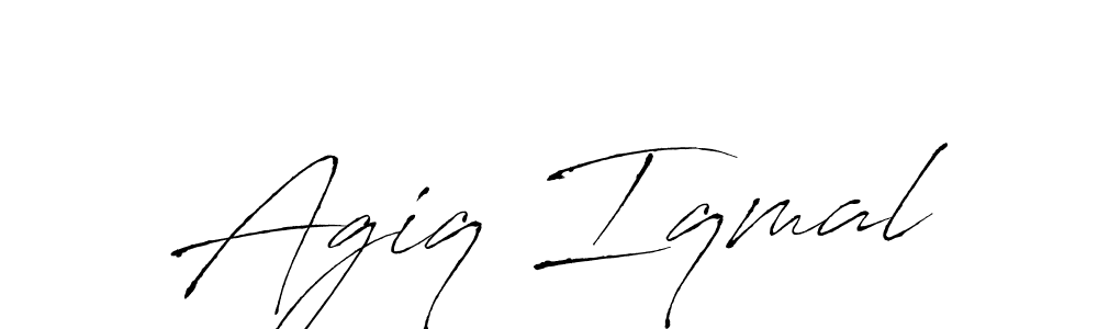 Antro_Vectra is a professional signature style that is perfect for those who want to add a touch of class to their signature. It is also a great choice for those who want to make their signature more unique. Get Agiq Iqmal name to fancy signature for free. Agiq Iqmal signature style 6 images and pictures png