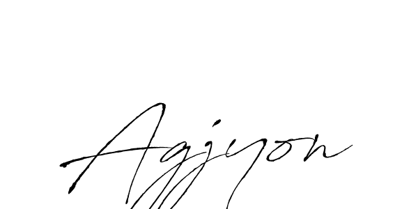 The best way (Antro_Vectra) to make a short signature is to pick only two or three words in your name. The name Agjyon include a total of six letters. For converting this name. Agjyon signature style 6 images and pictures png