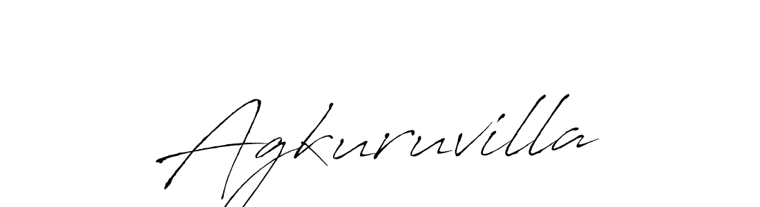 Make a beautiful signature design for name Agkuruvilla. With this signature (Antro_Vectra) style, you can create a handwritten signature for free. Agkuruvilla signature style 6 images and pictures png