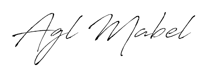 A stylish, flowing autograph style designed for name Agl Mabel using Antro_Vectra typography. Perfect for digital creative projects. Agl Mabel signature style 6 images and pictures png