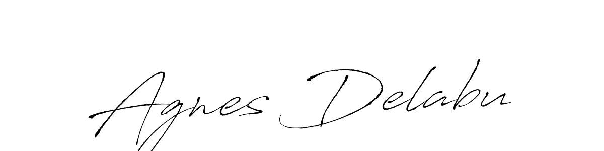 Create a beautiful signature design for name Agnes Delabu. With this signature (Antro_Vectra) fonts, you can make a handwritten signature for free. Agnes Delabu signature style 6 images and pictures png