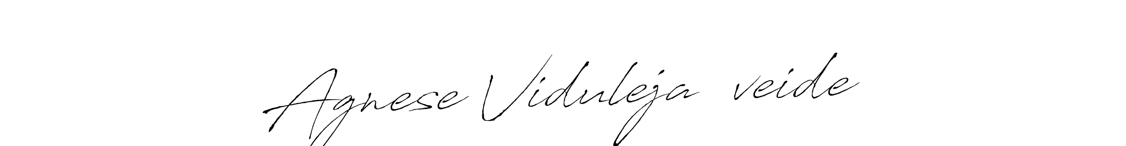 Create a beautiful signature design for name Agnese Viduleja Šveide. With this signature (Antro_Vectra) fonts, you can make a handwritten signature for free. Agnese Viduleja Šveide signature style 6 images and pictures png