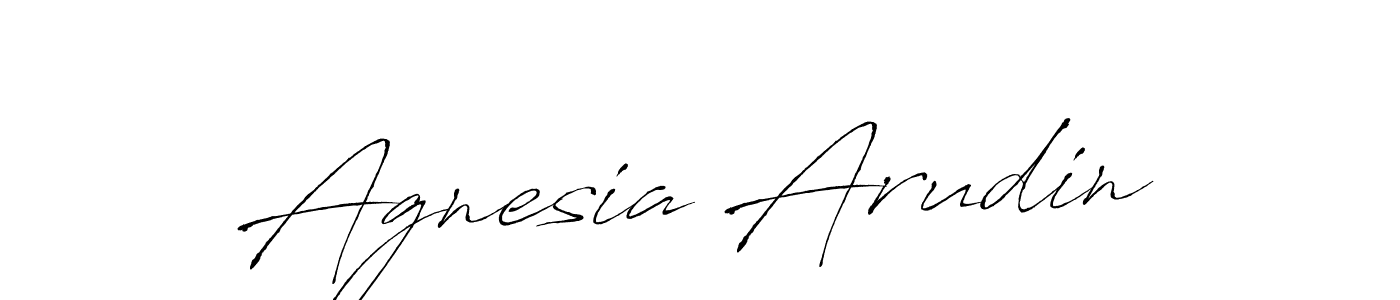 Create a beautiful signature design for name Agnesia Arudin. With this signature (Antro_Vectra) fonts, you can make a handwritten signature for free. Agnesia Arudin signature style 6 images and pictures png
