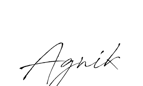 Use a signature maker to create a handwritten signature online. With this signature software, you can design (Antro_Vectra) your own signature for name Agnik. Agnik signature style 6 images and pictures png