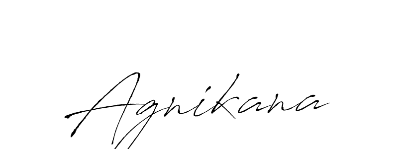 Make a beautiful signature design for name Agnikana. With this signature (Antro_Vectra) style, you can create a handwritten signature for free. Agnikana signature style 6 images and pictures png