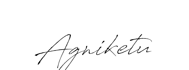Create a beautiful signature design for name Agniketu. With this signature (Antro_Vectra) fonts, you can make a handwritten signature for free. Agniketu signature style 6 images and pictures png