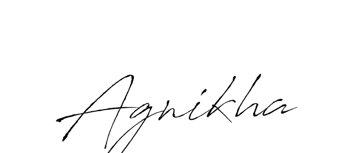 Use a signature maker to create a handwritten signature online. With this signature software, you can design (Antro_Vectra) your own signature for name Agnikha. Agnikha signature style 6 images and pictures png