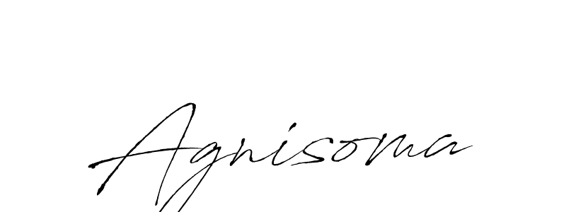 Make a beautiful signature design for name Agnisoma. With this signature (Antro_Vectra) style, you can create a handwritten signature for free. Agnisoma signature style 6 images and pictures png